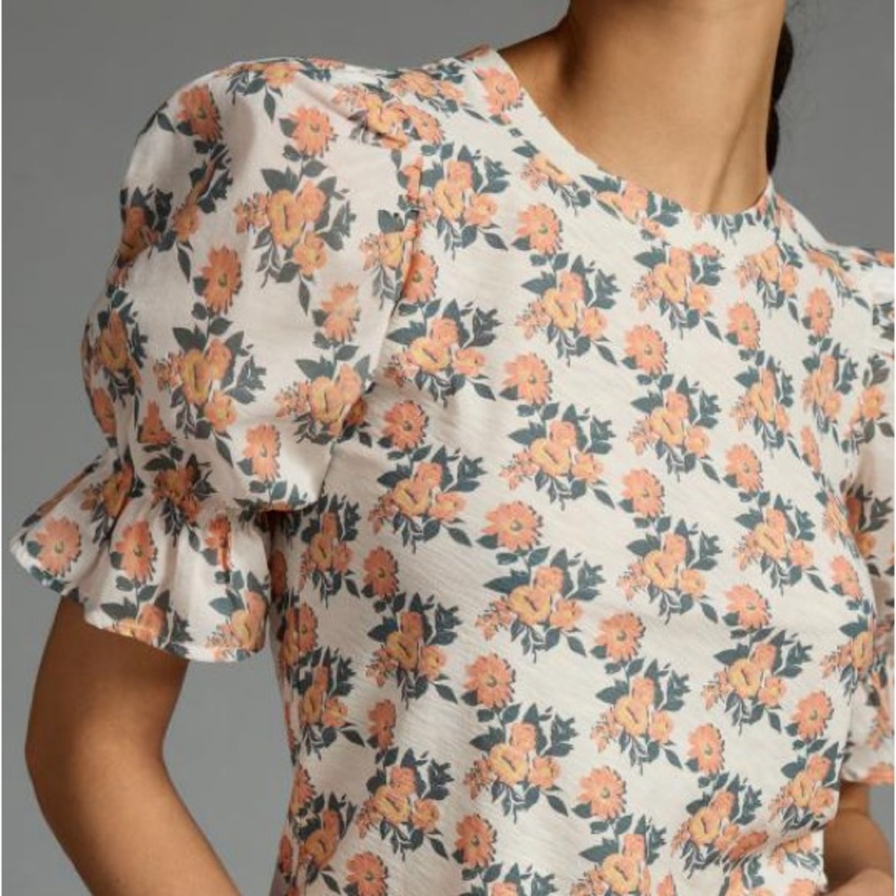 Nation LTD Bia Puff Sleeve Top